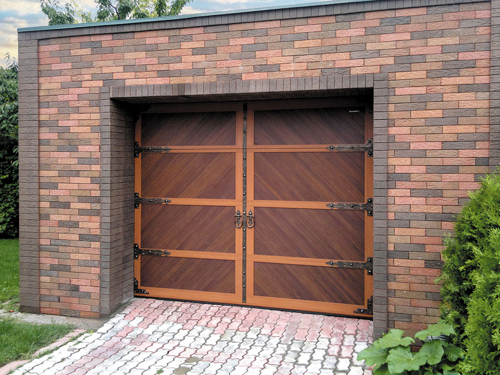 Гаражные секционные ворота RSD02 PREMIUM, дизайн PREMIUM COUNTRY