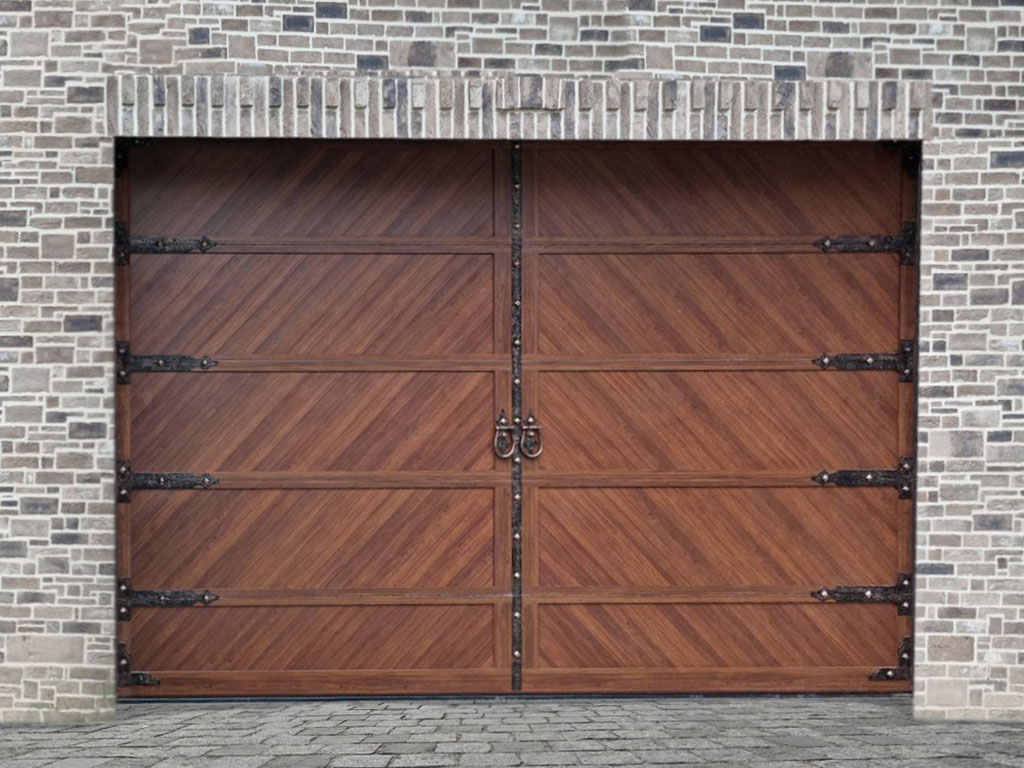 Гаражные секционные ворота RSD02 PREMIUM, дизайн PREMIUM COUNTRY