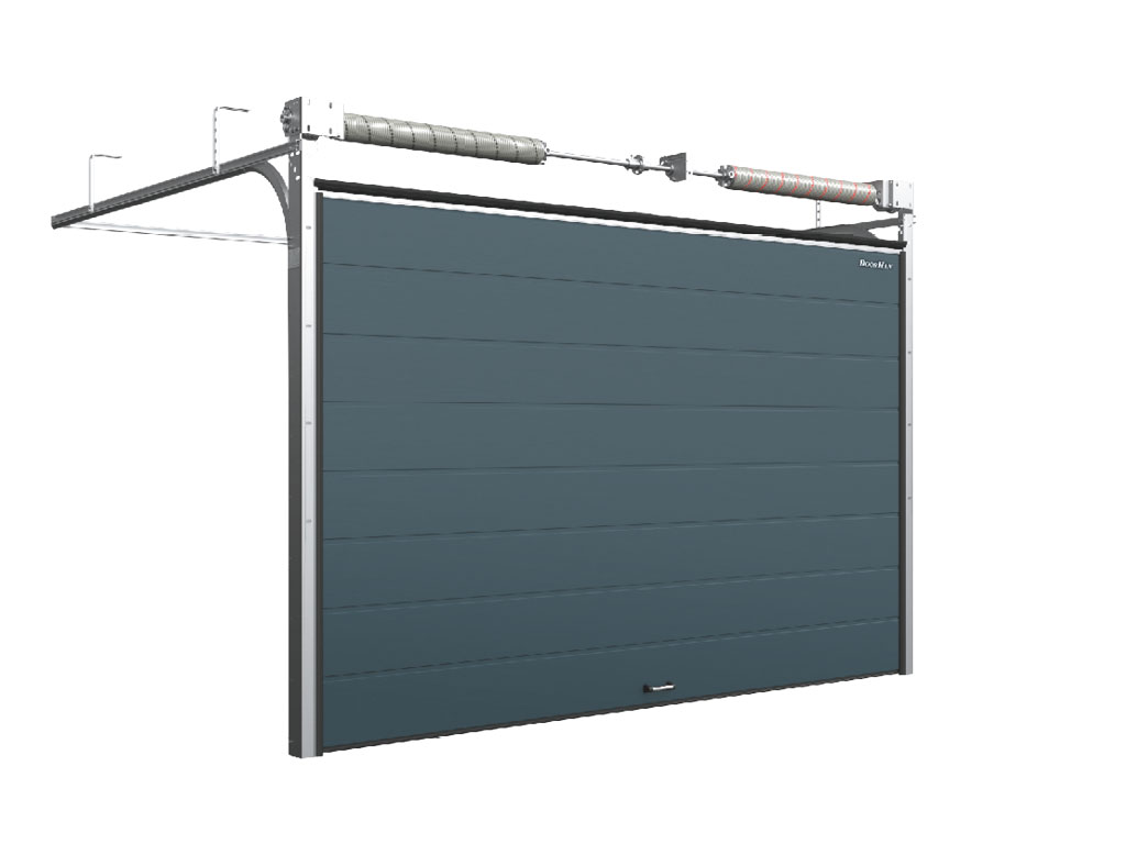 Гаражные секционные ворота из стальных сэндвич-панелей с торсионным механизмом RSD02