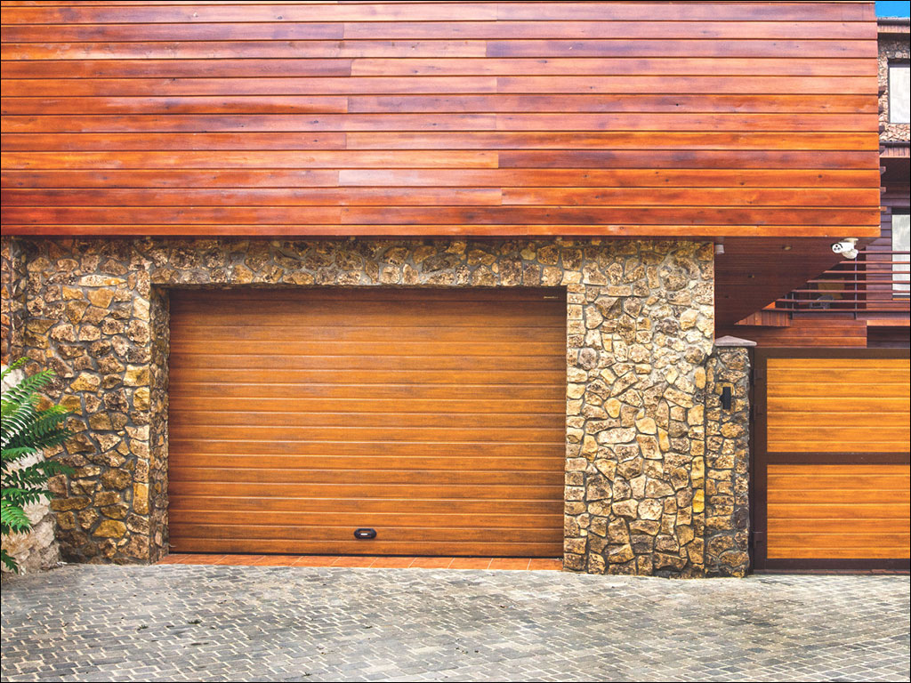 Гаражные секционные ворота RSD02, дизайн – «доска»