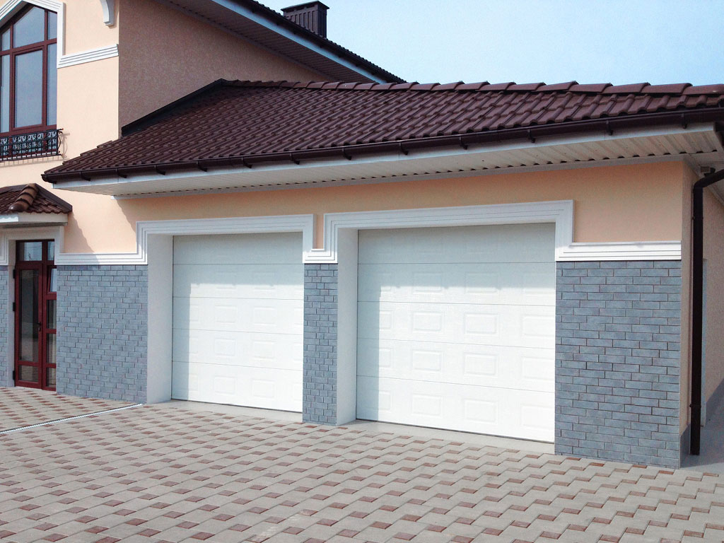 Гаражные секционные ворота RSD01, дизайн — «филенка»