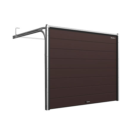 Гаражные секционные ворота из стальных сэндвич-панелей с пружинами растяжения RSD01