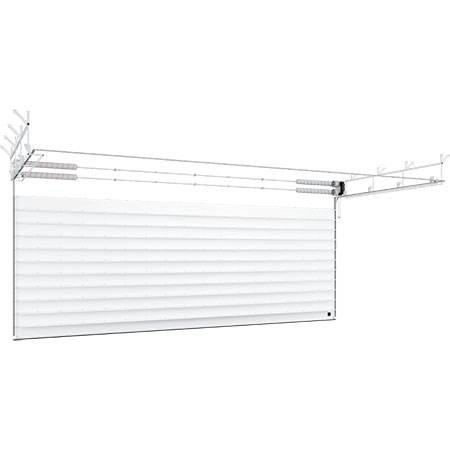 Промышленные секционные ворота из алюминиевых сэндвич-панелей с торсионным механизмом ISD03ALU