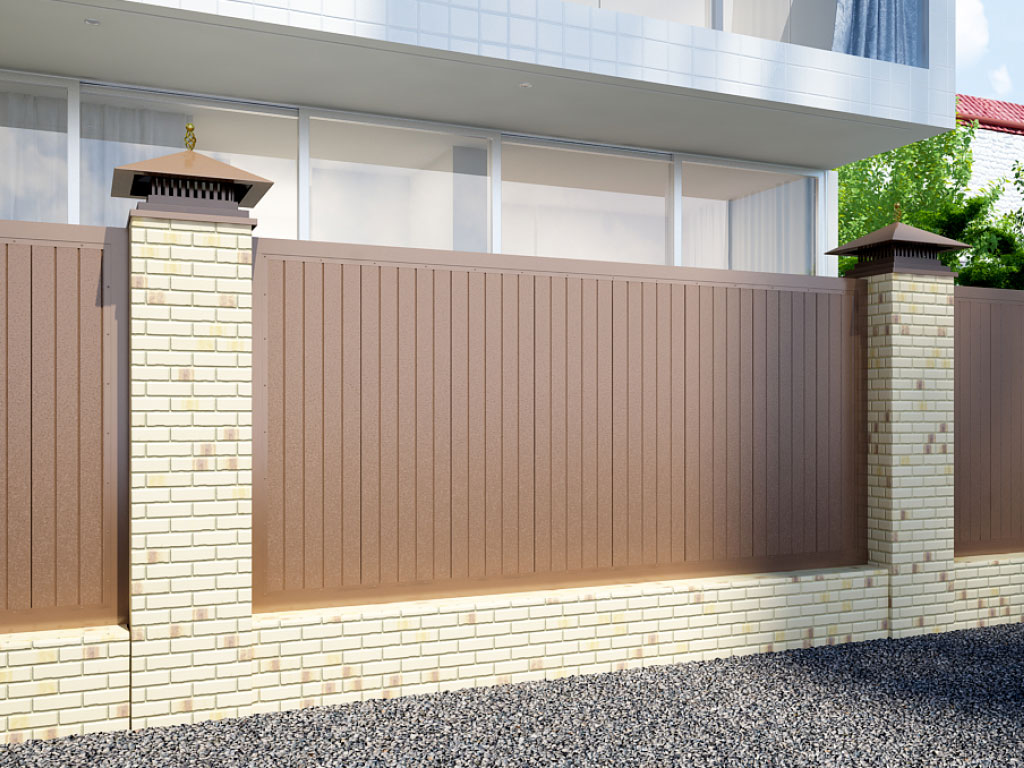 Общий вид заборной секции DoorHan