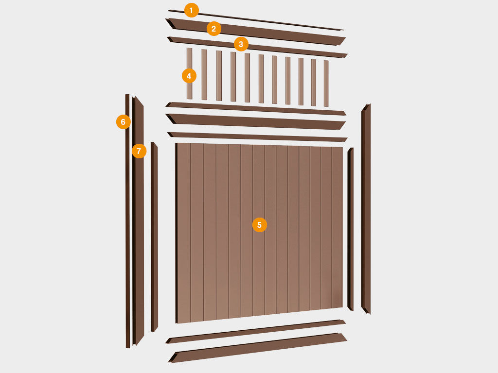 Конструкция заборных секций ДорХан